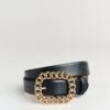 Elie Tahari Chain Buckle Belt -ELIE TAHARI Sales 20230713 Ellie Tahari Session Capture A8153003 BUCKLE BELT BLACK 0282