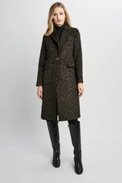 Tahari Raven Wool Coat 10 Tahari Raven Wool Coat -ELIE TAHARI Sales 6023951 LEOPARD 1HERO 0091