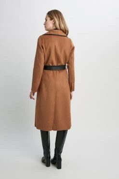 Tahari Long Double Face Vegan Trim Wool Coat 7 Tahari Long Double Face Vegan Trim Wool Coat -ELIE TAHARI Sales 6220685 CARAMEL 3BACK 042