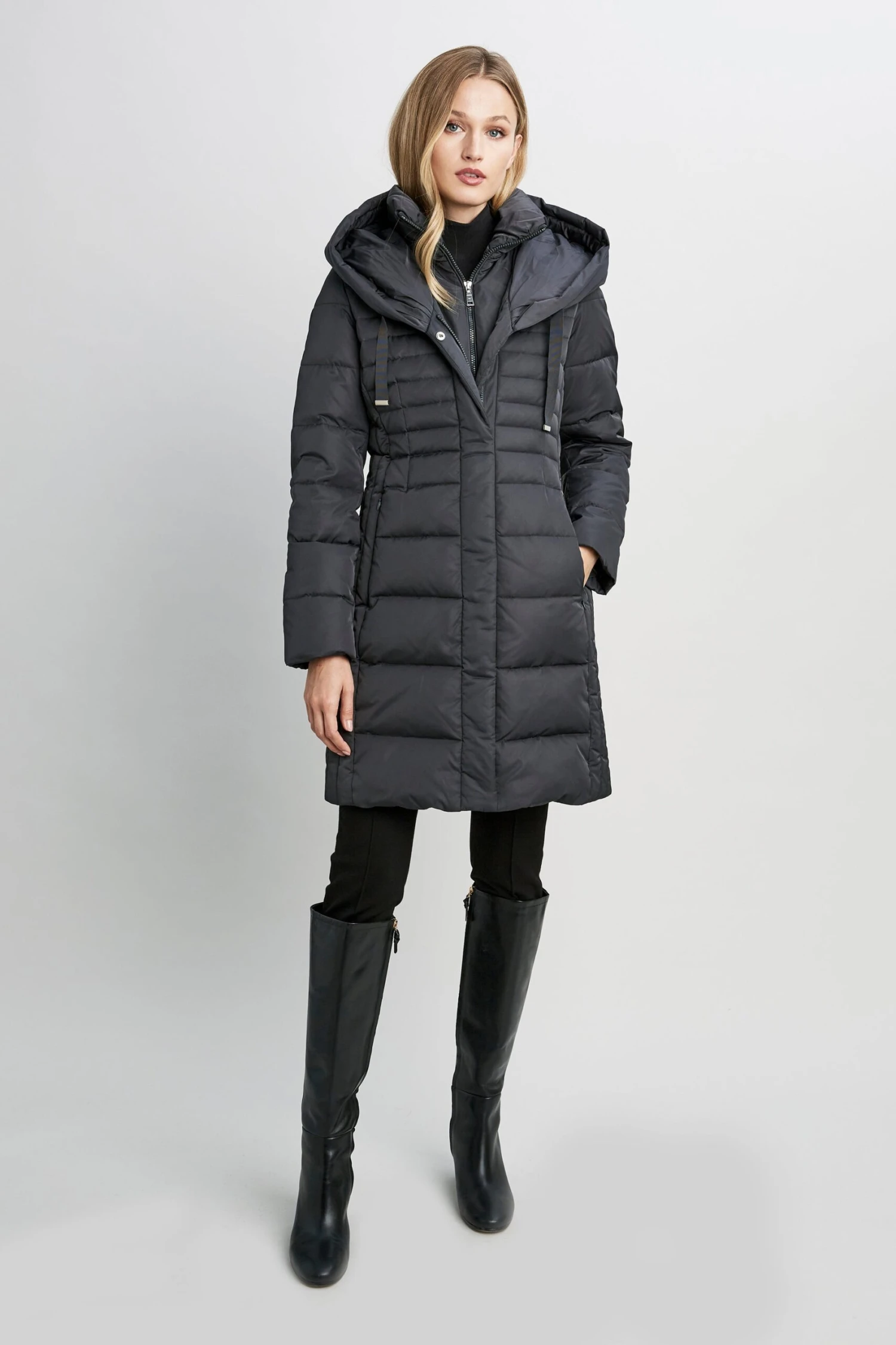 Tahari Double Layer Long Puffer Coat 3 Tahari Double Layer Long Puffer Coat