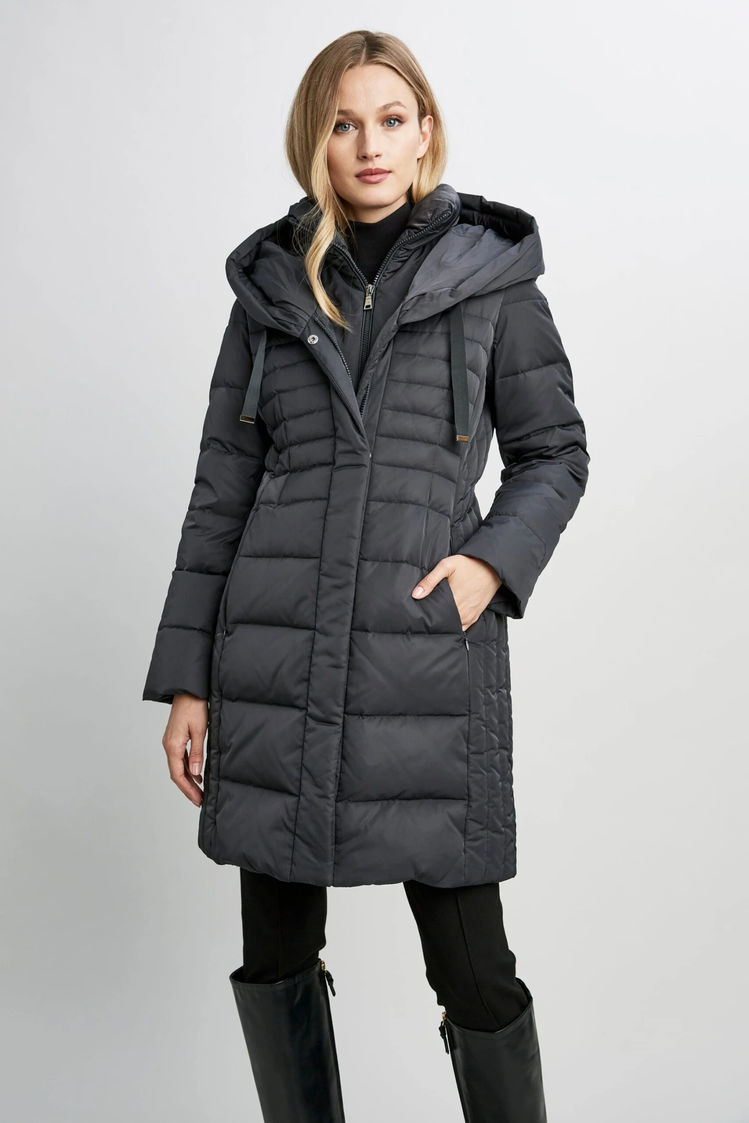 Tahari Double Layer Long Puffer Coat 4 Tahari Double Layer Long Puffer Coat - Image 2