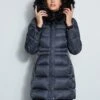 Tahari Stitched Faux Fur Hood Puffer Coat -ELIE TAHARI Sales 6421069 DARKSLATE DANACOAT 2front 610