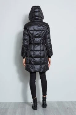 Tahari Hooded Puffer Coat -ELIE TAHARI Sales 6421979 BLACK MARACOAT 3BACK 967
