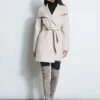 Tahari Ella Double Face Wool Coat