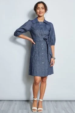 Elie Tahari Stretch Denim Dress
