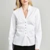 Elie Tahari Vichi Long Sleeve Shirt -ELIE TAHARI Sales C6044500 WHITE 2FRONT 0032