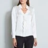 Elie Tahari Silk Satin Cascade Shirt