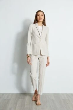 Elie Tahari Linen Blazer -ELIE TAHARI Sales CR405K200 PUTTYMELANGE E405K103 PUTTYMELANGE E45XB503 PEARL 1hero 060