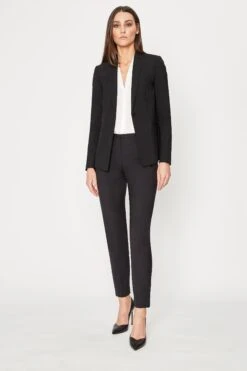 Elie Tahari Jillian Straight Leg Pant -ELIE TAHARI Sales CU8P820U JILLIANSLIM BLACK 4STYLING 044