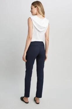 Elie Tahari Jillian Straight Leg Pant -ELIE TAHARI Sales CU8P820U NAVYYARD 3BACK 019