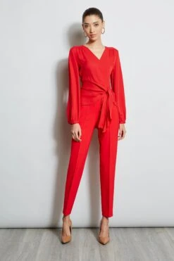 Elie Tahari Slim Pant -ELIE TAHARI Sales E1011202 CalypsoRed E1011102 CalypsoRed E110N502 CalypsoRed HERO 0259 92155cb1 1bb8 4a2c 8c27 bf37286d3a48