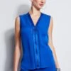 Elie Tahari Silk Zip Shirt