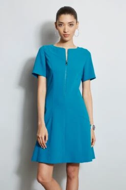 Elie Tahari Zip Crepe Dress