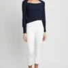 Elie Tahari Contour Slim Pant 1 Elie Tahari Contour Slim Pant -ELIE TAHARI Sales E10M0211 WHITE 1HERO 1543