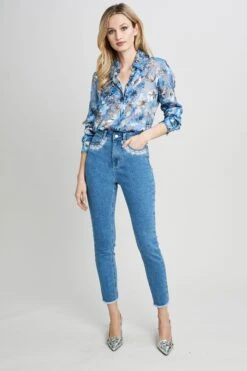 Elie Tahari Embroidered Jean 10 Elie Tahari Embroidered Jean -ELIE TAHARI Sales E1116201 SKY 1HERO 0017