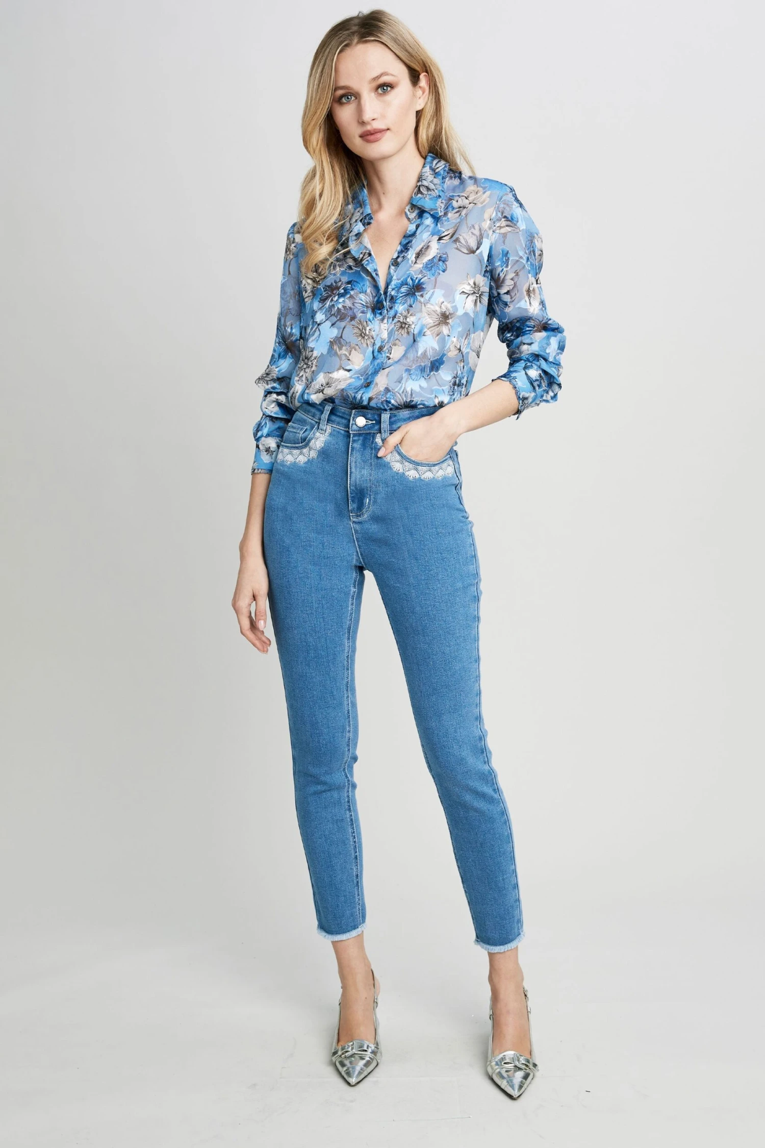 Elie Tahari Embroidered Jean 6 Elie Tahari Embroidered Jean - Image 4