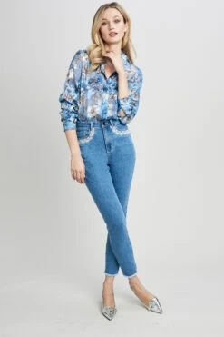 Elie Tahari Embroidered Jean 9 Elie Tahari Embroidered Jean -ELIE TAHARI Sales E1116201 SKY 1HERO 0021
