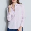 Elie Tahari Embroidered Shoulder Shirt