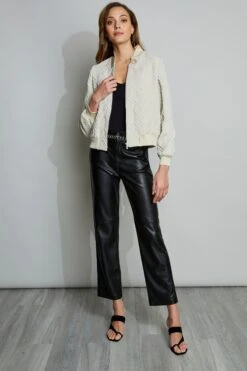 Elie Tahari Jacquard Bomber -ELIE TAHARI Sales E201A122 BUFF 1HERO 073