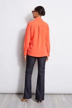 Elie Tahari Utility Shirt -ELIE TAHARI Sales E202P203 Indigo E201F503 Tomato 4STYLING 343