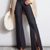 Elie Tahari Slit Front Denim Pant
