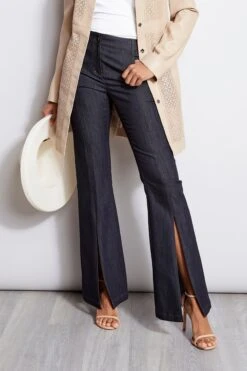 Elie Tahari Slit Front Denim Pant