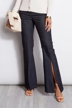 Elie Tahari Slit Front Denim Pant 11 Elie Tahari Slit Front Denim Pant -ELIE TAHARI Sales E202P203 Indigo ETR31206 TapestryBeige 1HERO 202