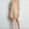 Elie Tahari Tie Up Poplin Dress 1 Elie Tahari Tie Up Poplin Dress -ELIE TAHARI Sales E2044602 RATTAN 1HERO 001