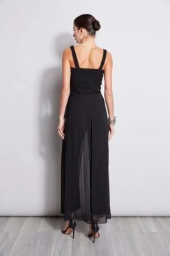 Elie Tahari Overlay Pant -ELIE TAHARI Sales E2087203 Black E2087503 Black 3BACK 833