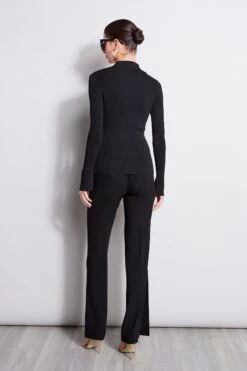Elie Tahari Long Sleeve Polo Sweater -ELIE TAHARI Sales E2087223 Black E25X3503 Black 3BACK 2047