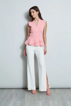 Wrap Peplum Sweater 10 Wrap Peplum Sweater -ELIE TAHARI Sales E2087223 FOAM ETR32138 SOHOPINK 1Hero 1313