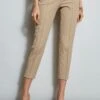 Elie Tahari Pintuck Cropped Stretch Twill Pant