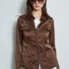 Elie Tahari Cargo Utility Jacket -ELIE TAHARI Sales E20M021U WHITE E5027503 SUMATRA E45X7503 SAND 2FRONT 128