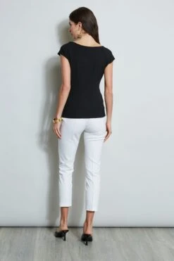 Elie Tahari Twist Knot Knit -ELIE TAHARI Sales E20M021U WHITE E556X503 BLACK 3back 413 7187cc84 7d8c 4964 884c 997fe4eaef0f