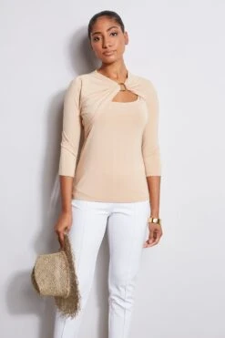 Elie Tahari Detail Ring Knit