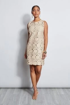 Elie Tahari Lasercut Vegan Dress