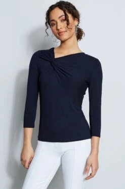 Elie Tahari Asymmetrical Twist Knot Knit