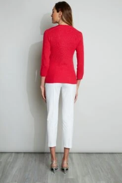Elie Tahari Silk/Cashmere Contour Sweater -ELIE TAHARI Sales E25YC2502 PEONY 3BACK 051 e32e72c7 036f 4070 bf90 b1d10c579aaa