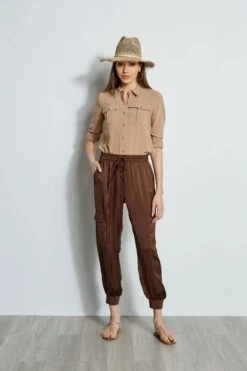 Elie Tahari Satin Cargo Pant -ELIE TAHARI Sales E3027201 SUMATRA 1Hero 2031