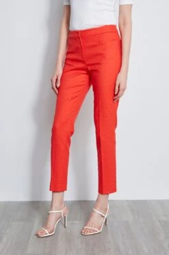 Elie Tahari Jacquard Stretch Crop Pant