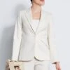 Elie Tahari Jacquard Stretch Panel Blazer