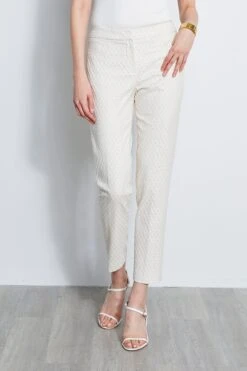 Elie Tahari Jacquard Stretch Crop Pant