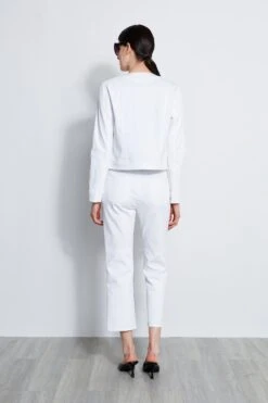 Elie Tahari Crest Button Denim Jacket 13 Elie Tahari Crest Button Denim Jacket -ELIE TAHARI Sales E303D202 WHITE E303D103 WHITE E65X2502 BLACK 3back 4244