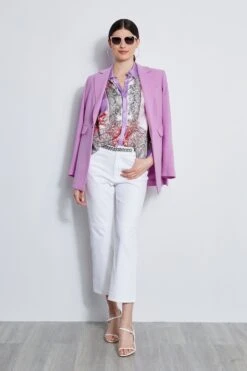 Elie Tahari Silk Provence Paisley Shirt -ELIE TAHARI Sales E303D202 WHITE E3087103 ORCHID E201T503 MULTI 4STYLING 464