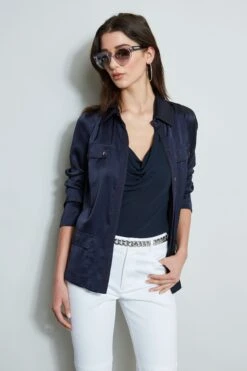 Elie Tahari Cargo Utility Jacket -ELIE TAHARI Sales E303D202 WHITE E5027503 STARGAZER E410N513 STARGAZER 4styling 829