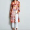 Elie Tahari Ombre Silk Chiffon Maxi Shirt