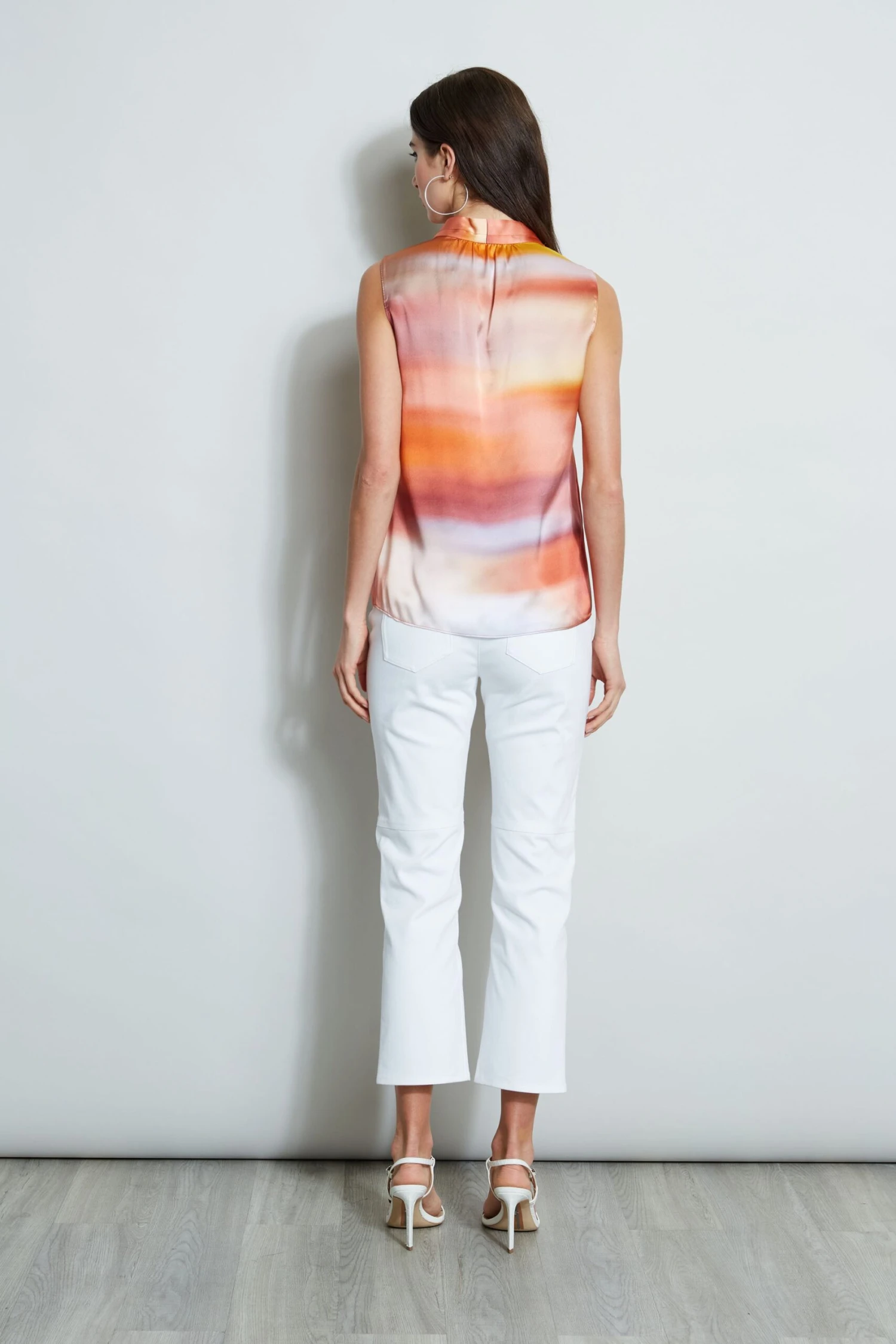 Elie Tahari Silk Satin Ombre Contour Shirt 9 Elie Tahari Silk Satin Ombre Contour Shirt - Image 7