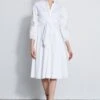 Elie Tahari Embroidered Cotton Tie Dress -ELIE TAHARI Sales E3044603 WHITE 1HERO 2982