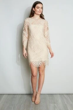 Elie Tahari Scallop Lace Dress