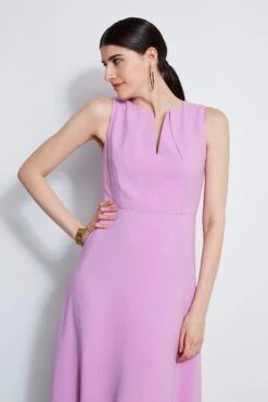 Elie Tahari Fit & Flare Dart Midi Dress -ELIE TAHARI Sales E3087603 ORCHID 2FRONT 2811